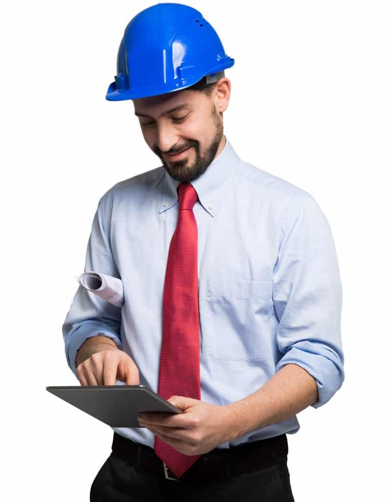 Construction Project Manager in Hard Hat